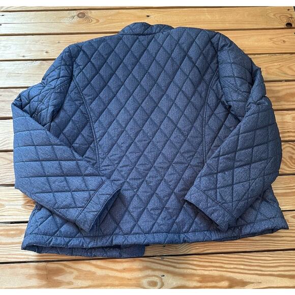 NWT $139.50 Tommy Hilfiger Quilted Jacket Size XL Women’s Blue Full Zip - Picture 2 of 9
